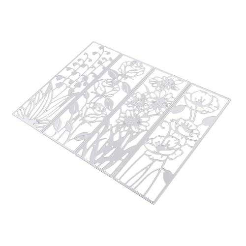 Veemoon 4 Stück Teiliges Stanzformen Rechteckige Buchzeichen mit Blumenmotiv Langlebige Kohlenstoffstahl Stanzschablonen für DIY Bastelprojekte Scrapbooking Albumdekoration Geschenkidee Veemoon 4 Stück Teiliges Stanzformen Rechteckige Buchzeichen mit Blumenmotiv Langlebige Kohlenstoffstahl Stanzschablonen für DIY Bastelprojekte Scrapbooking Albumdekoration Geschenkidee von Veemoon
