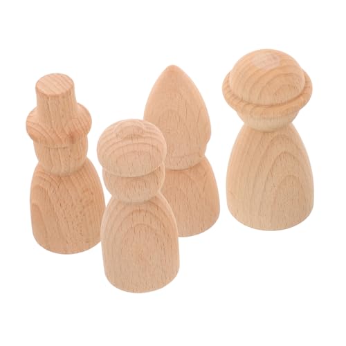 Veemoon 4 Stück Teiliges Unbemalte Holzpuppen DIY Malfiguren aus Sicherem Holz zum Basteln und Bemalen Kreative Kokeshi Puppen als Dekoration und Pädagogisches Veemoon 4 Stück Teiliges Unbemalte Holzpuppen DIY Malfiguren aus Sicherem Holz zum Basteln und Bemalen Kreative Kokeshi Puppen als Dekoration und Pädagogisches von Veemoon
