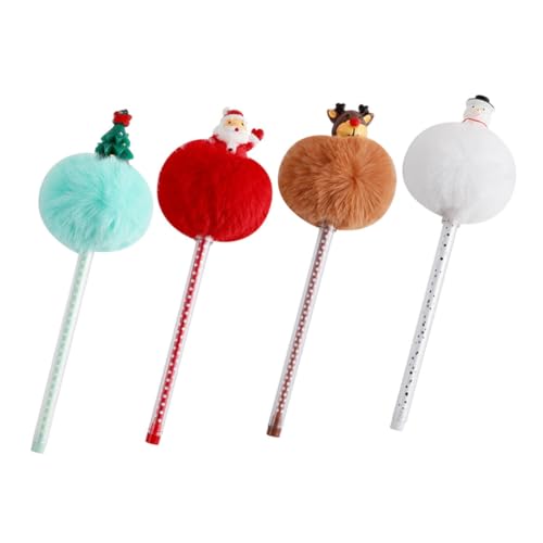 Veemoon 4 Stück Teiliges Weihnachts Kugelschreiber mit Niedlichen Cartoon Ergonomisch Leicht und Handlich für Schule Büro und Weißem Blauem und Braunem Gel Stift Veemoon 4 Stück Teiliges Weihnachts Kugelschreiber mit Niedlichen Cartoon Ergonomisch Leicht und Handlich für Schule Büro und Weißem Blauem und Braunem Gel Stift von Veemoon