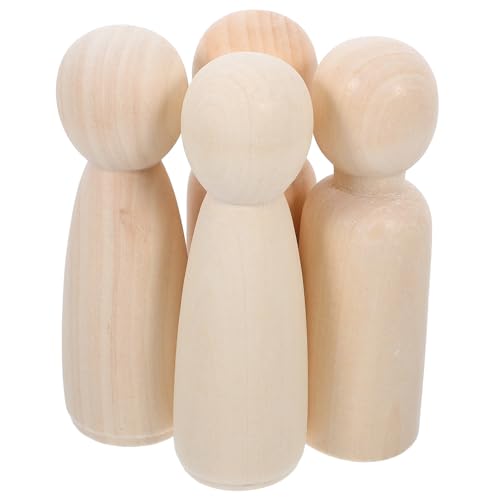 Veemoon 4 Stück Unbemalte Holz Peg Dolls DIY Holzfiguren zum Malen Basteln Kreative Puppen Unbehandeltem Holz für Fördert Kreativität Jungen Mädchen Veemoon 4 Stück Unbemalte Holz Peg Dolls DIY Holzfiguren zum Malen Basteln Kreative Puppen Unbehandeltem Holz für Fördert Kreativität Jungen Mädchen von Veemoon
