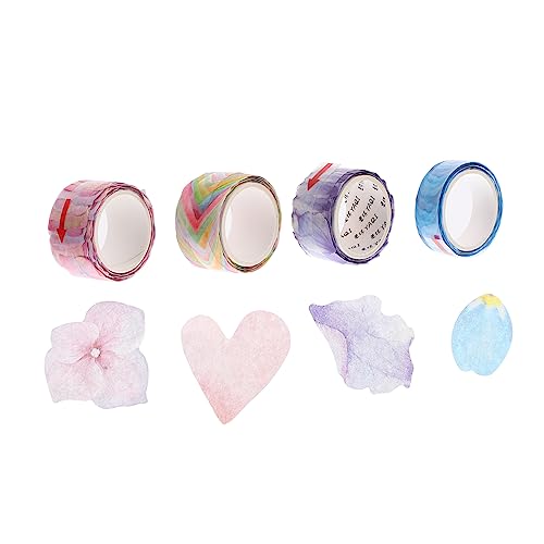 Veemoon 4 Stück Washi Tape Bunte Papier Klebebänder für Scrapbooking und DIY Dekorative Aufkleber für Handbuch und Kreative Gestaltung pro Rolle von Veemoon