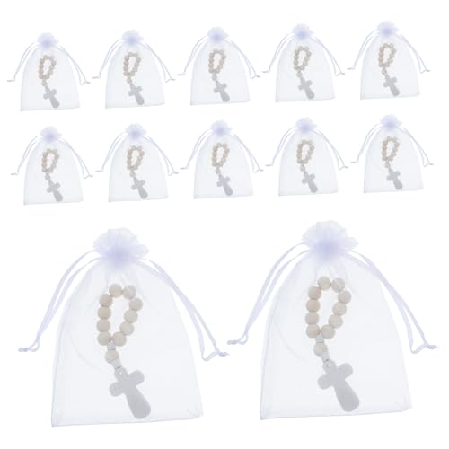Veemoon 40 Sets Handgefertigte Holzperlen-rosenkranz-armbänder Mit Kruzifix, Holz-kreuz-finger-rosenkranz, Mini-kreuz-rosenkranz Mit Taschen, Taufgeschenke Veemoon 40 Sets Handgefertigte Holzperlen-rosenkranz-armbänder Mit Kruzifix, Holz-kreuz-finger-rosenkranz, Mini-kreuz-rosenkranz Mit Taschen, Taufgeschenke von Veemoon
