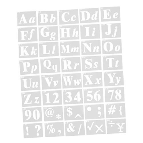 Veemoon 40 Stück Alphanumerische Vorlage hohle Schablonen große Buchstabenschablonen Kalligrafie-Schablonenbuchstaben wiederverwendbare Buchstabenschablonen Malschablonen das Haustier von Veemoon