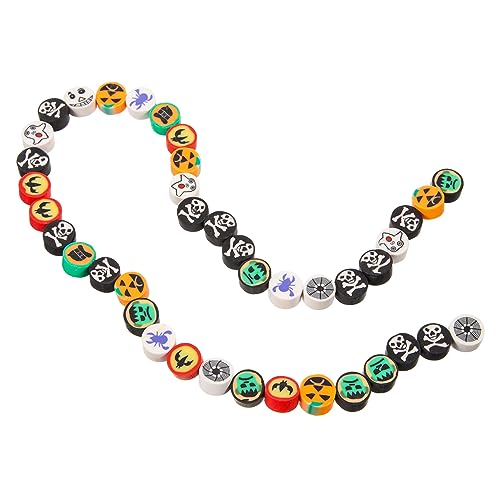 Veemoon 40 Stück Halloween Kürbis Perlen Für Armbänder - Polymer Clay Scheibenperlen Mit - Und Kürbis Design DIY Schmuck Und Bastelprojekte Veemoon 40 Stück Halloween Kürbis Perlen Für Armbänder - Polymer Clay Scheibenperlen Mit - Und Kürbis Design DIY Schmuck Und Bastelprojekte von Veemoon