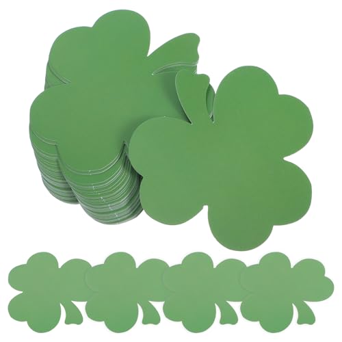 Veemoon 40 Stück Klee-Decoupage Ausschnitte selber machen Kleeblatt zum Selbermachen Kleeblatt zum Basteln st patricks day dekorationen 300 g beschichtetes Papier Green von Veemoon
