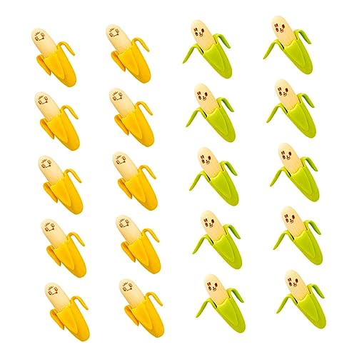 Veemoon 40 Stück Radiergummis erasers for kawaii radiergummi Bananenförmiger Radiergummi schulsachen schulzeug geformt Schnecke Schülerbedarf Kindergarten Radiergummi geschenkt von Veemoon