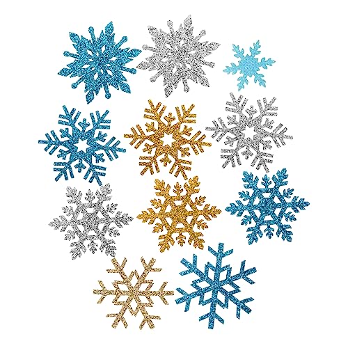 Veemoon 40 Stück Schneeflocken Zubehör Schneeflocken Haarnadel Anhänger Weihnachts Schneeflocken Bastelarbeiten Schneeflocken Dekorationen Weihnachts Anhänger Große Schneeflocken von Veemoon