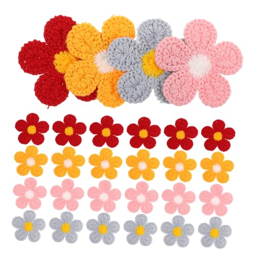 Veemoon 40 Stück Teiliges Bestickter Blumen Applikationen Bunte Näh Patches für Diy Kleidung Taschen Jacken Vielseitige Stoff Dekorationen Handgefertigte Garnverzierungen von Veemoon
