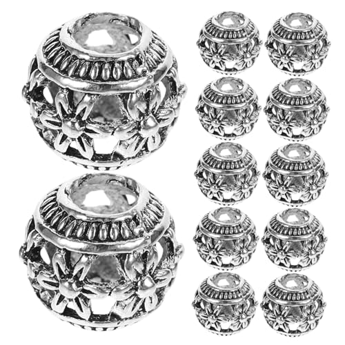 Veemoon 40 Stück Teiliges Kleine Metallperlen aus Legierung Hohle Spacer Perlen mit Großem zum Schmuckbasteln Armbänder Halsketten DIY Kreative Geschenkidee für Bastler und Veemoon 40 Stück Teiliges Kleine Metallperlen aus Legierung Hohle Spacer Perlen mit Großem zum Schmuckbasteln Armbänder Halsketten DIY Kreative Geschenkidee für Bastler und von Veemoon