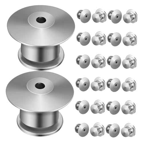 Veemoon 40 Stück Teiliges Metall Pin Locking Back Verschluss für Broschen Abzeichen Sicherer Ersatz für Anstecknadeln und Schmuck DIY Bastelzubehör von Veemoon