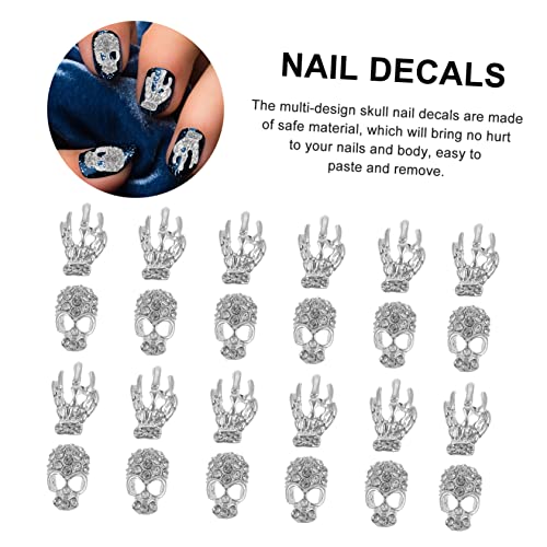 Veemoon 40 Stück Teiliges Nagelkunstset mit Schädel Charms und Funkelnden Strasssteinen Langlebige Dekoration für Maniküre DIY Schmuck für Nägel Handys und Kreative Bastelideen Veemoon 40 Stück Teiliges Nagelkunstset mit Schädel Charms und Funkelnden Strasssteinen Langlebige Dekoration für Maniküre DIY Schmuck für Nägel Handys und Kreative Bastelideen von Veemoon