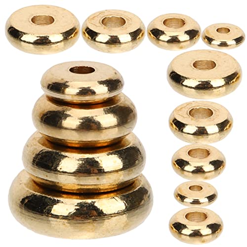 Veemoon 400 Stück Metallflachperlen Spacer Beads für Schmuckherstellung Leichte Langlebige Flache Metallperlen für DIY Armband Halskette Bastelbedarf Vielseitig für Kreative von Veemoon