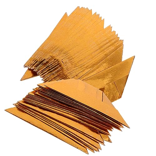Veemoon 400 Stück Origami Opfer Falten Zum Gottesdienst Geistergoldbarren Grabfegender Ahnenkult Für Die Anbetung Diy Anbetung Papier Golden von Veemoon