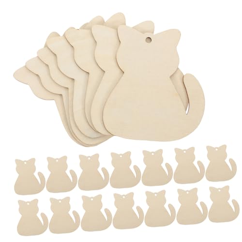 Veemoon 40Stücke Holz Katzenausschnitte Unvollendete DIY Katzen Holzscheiben Niedliche Tier Dekorationen Für Malprojekte Und Bastelarbeiten Veemoon 40Stücke Holz Katzenausschnitte Unvollendete DIY Katzen Holzscheiben Niedliche Tier Dekorationen Für Malprojekte Und Bastelarbeiten von Veemoon