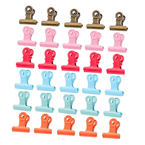 Veemoon 40Stücke Metall Binder Clips Mischfarben Robuste Büroklammern für Schule Büro und Zuhause zur Organisation von Dokumenten und Preisschildern von Veemoon