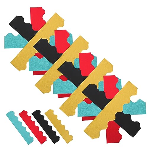 Veemoon 40Stücke Wellenförmige Glitzer Randverkleidung für Bulletin Boards Bunte Dekorative Papierstreifen für Klassenzimmer und Bastelprojekte Blau Grün Rot Gold Veemoon 40Stücke Wellenförmige Glitzer Randverkleidung für Bulletin Boards Bunte Dekorative Papierstreifen für Klassenzimmer und Bastelprojekte Blau Grün Rot Gold von Veemoon