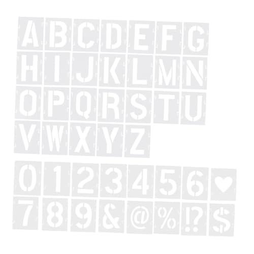 Veemoon 42 Stück Teiliges Alphabet Schablonen aus Robustem Kunststoff Wiederverwendbare Buchstaben und Zahlenvorlagen für Präzises Spraypainting Holz Wand Stoff Vielseitig für DIY Veemoon 42 Stück Teiliges Alphabet Schablonen aus Robustem Kunststoff Wiederverwendbare Buchstaben und Zahlenvorlagen für Präzises Spraypainting Holz Wand Stoff Vielseitig für DIY von Veemoon