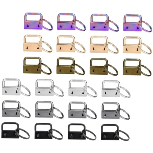 Veemoon 42 Stück Teiliges Schlüsselanhänger mit Metall klammern in Farben Robuste Wristlet Fobs für DIY Schlüsselbänder Gürtel und Taschen Langlebige Horse Mouth Clips für Einfache von Veemoon