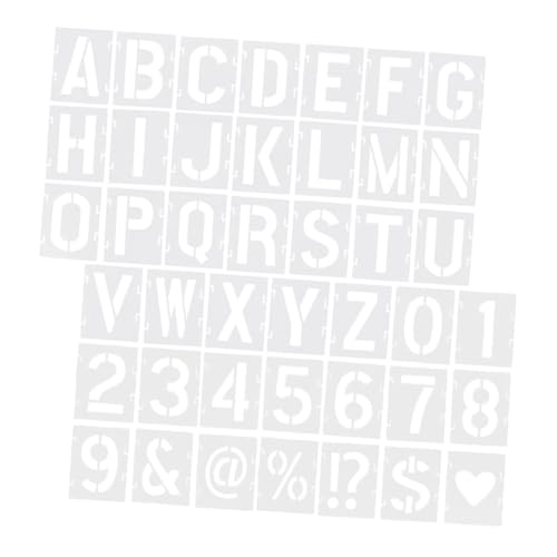 Veemoon 42Stücke Alphabet Zeichnungsvorlagen Für Holz Wände Stoff Und Felsen DIY Kunstprojekte Kalligraphie Schablonen Bastelideen Veemoon 42Stücke Alphabet Zeichnungsvorlagen Für Holz Wände Stoff Und Felsen DIY Kunstprojekte Kalligraphie Schablonen Bastelideen von Veemoon