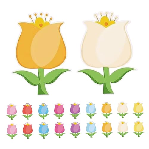 Veemoon 45 Stück Blumenausschnitte: Bunte Frühlingstulpenausschnitte Zum Basteln – Dekorative Papierformen Mit Klebepunkten Für Pinnwände Und Diy-projekte von Veemoon