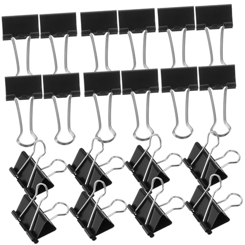 Veemoon 48 Stück Teiliges Binder Clips Schwarz Metall Büroklammern Praktische Dokumentenklammern für Akten Organisation und Papierbindung Geeignet für Schule Büro und Zuhause Veemoon 48 Stück Teiliges Binder Clips Schwarz Metall Büroklammern Praktische Dokumentenklammern für Akten Organisation und Papierbindung Geeignet für Schule Büro und Zuhause von Veemoon