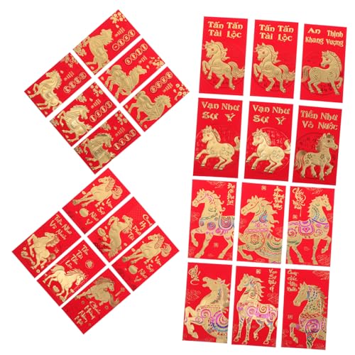Veemoon 48 Stück Teiliges Vietnamesische Rote Geldumschläge Pferdejahr mit Detaillierten Motiven Festliche Lunar Year Envelopes für Frühlingsfest Hochzeiten und Besondere Anlässe Veemoon 48 Stück Teiliges Vietnamesische Rote Geldumschläge Pferdejahr mit Detaillierten Motiven Festliche Lunar Year Envelopes für Frühlingsfest Hochzeiten und Besondere Anlässe von Veemoon