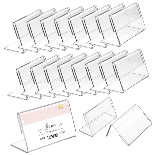 Veemoon 48 Stück Transparente Tischkartenfächer Tischschildhalter Große Staffeleien Kartenhalterständer Visitenkarten Displayhalter Etikettenhalter Durchsichtige Poster Menühalter Veemoon 48 Stück Transparente Tischkartenfächer Tischschildhalter Große Staffeleien Kartenhalterständer Visitenkarten Displayhalter Etikettenhalter Durchsichtige Poster Menühalter von Veemoon