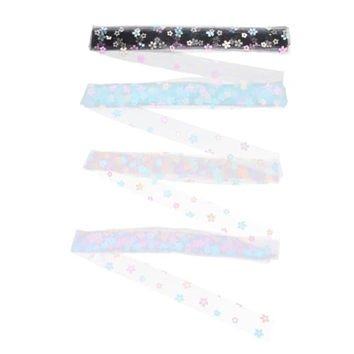 Veemoon 4Rollen Handgefertigtes Geschenkband Mit Blumenmuster Bastelband Für DIY Projekte Vielseitig Einsetzbar Für Dekorationen Und Feste Yards Veemoon 4Rollen Handgefertigtes Geschenkband Mit Blumenmuster Bastelband Für DIY Projekte Vielseitig Einsetzbar Für Dekorationen Und Feste Yards von Veemoon