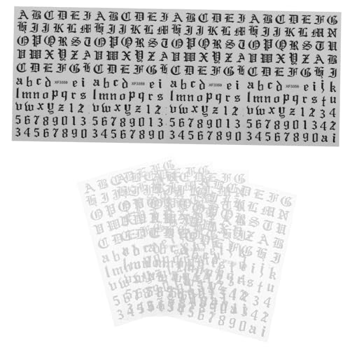 Veemoon 4Sätze Zahlen und Buchstaben Nagelaufkleber DIY Nagelkunst Sticker für Kreative Designs Selbstklebend für Natürliche und Künstliche Nägel Schwarz und Weiß Veemoon 4Sätze Zahlen und Buchstaben Nagelaufkleber DIY Nagelkunst Sticker für Kreative Designs Selbstklebend für Natürliche und Künstliche Nägel Schwarz und Weiß von Veemoon