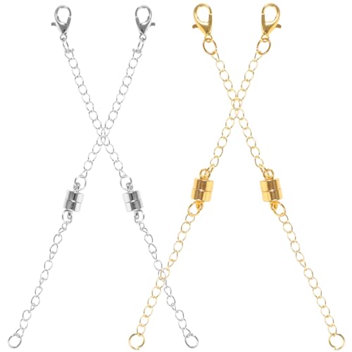 Veemoon 4Stücke DIY Magnetische Verlängerung für und Armbänder Magnetverschlüsse für Schmuckprojekte für Kreative Bastelideen und von Veemoon