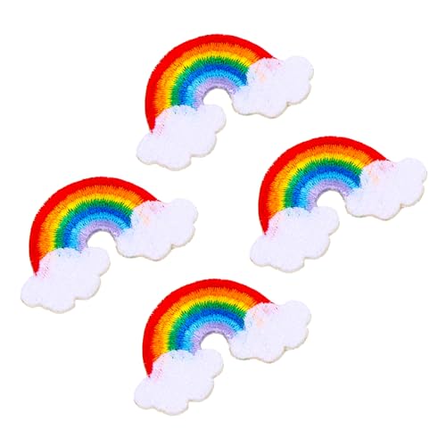Veemoon 4Stücke Klebepatches Selbstklebende Stickereien für DIY Kleidung Gestickte Nähpflaster zur Dekoration von Shirts Rucksäcken und Mehr Strapazierfähigem von Veemoon