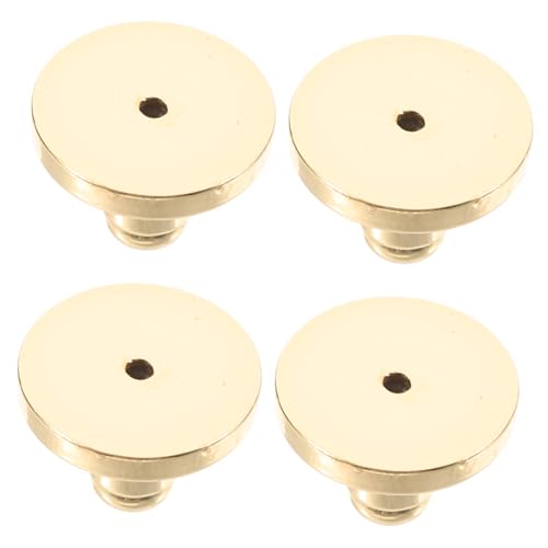 Veemoon 4Stücke Ohrring Verschlüsse für Ohrstecker Verriegelbar und Sicher für Schwere Ohrringe und Hängende Ohrringe Flache Ohrstützen für Frauen und Goldfarben von Veemoon