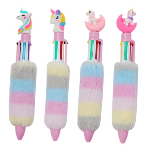 Veemoon 4Stücke Plüsch Einhorn Kugelschreiber Schreibstifte für Farbenfrohe Cartoon Stifte mit Weicher für Kreative Bastelprojekte Veemoon 4Stücke Plüsch Einhorn Kugelschreiber Schreibstifte für Farbenfrohe Cartoon Stifte mit Weicher für Kreative Bastelprojekte von Veemoon