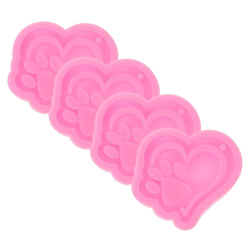 Veemoon 4Stücke Silikon Schlüsselanhänger Mold DIY Aroma Anhänger Form Für Duftpendel Silikon Gießform Für Schlüsselanhänger Herz Und Bär Design von Veemoon