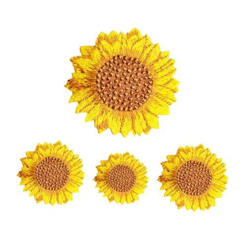 Veemoon 4Stücke Sonnenblumen Aufnäher Stickerei Patches für DIY Kleidung Dekorative Flicken zur Reparatur von Empfindlicher Kleidung für Projekte Veemoon 4Stücke Sonnenblumen Aufnäher Stickerei Patches für DIY Kleidung Dekorative Flicken zur Reparatur von Empfindlicher Kleidung für Projekte von Veemoon
