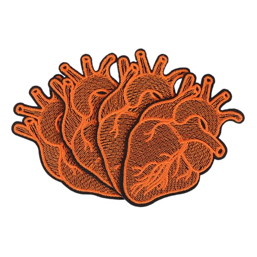 Veemoon 4er Set Lustige Aufnäher Zum Aufbügeln – Dekorative Stickereiflecken Im Gothic Design Für Jacken - Rucksäcke Und Mehr – Anatomisches Herzpflaster Strapazierfähigem Polyester Veemoon 4er Set Lustige Aufnäher Zum Aufbügeln – Dekorative Stickereiflecken Im Gothic Design Für Jacken - Rucksäcke Und Mehr – Anatomisches Herzpflaster Strapazierfähigem Polyester von Veemoon
