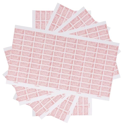 Veemoon 5 Blätter Garantieaufkleber Qualitätskontrolle bestandene Aufkleber Prüfplakette manipulationssicheres Etikett Gütesiegel zur Qualitätssicherung Warnschild Papier von Veemoon