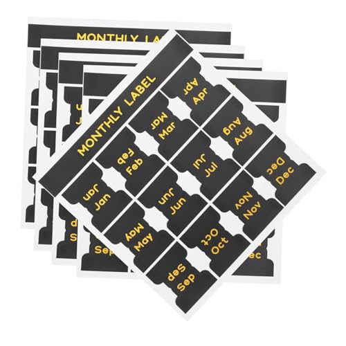 Veemoon 5 Blätter Selbstklebende Monats Index Tabs Sets Kleine Haftmarker für Bücher Notizen Büro Alltag Sicheres Material Praktisch und Tragbar von Veemoon