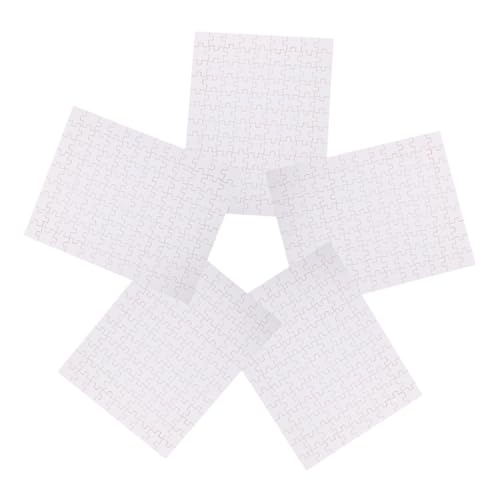 Veemoon 5 Blätter Teiliges Blanko holzpuzzle DIY Sublimationspuzzle für Thermotransfer Leere Puzzleplatten zum Bemalen und Gestalten Inspirierendes Bastelset für Individuelle von Veemoon