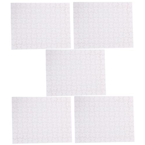 Veemoon 5 Blätter Teiliges Sublimations holzpuzzle Blanko Wärmeübertragungs Puzzles DIY Bastelspielzeug für Familie und Party Kreative Gestaltung von Veemoon