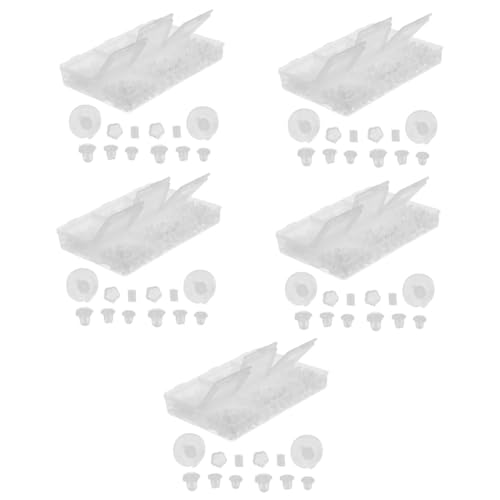 Veemoon 5 Boxen Silikon Ohrring Verschlüsse Transparent Hypoallergen Vielseitige Ohrringstopper für Ohrstecker Einfach zu Verwenden DIY Schmuckzubehör Teiliges von Veemoon