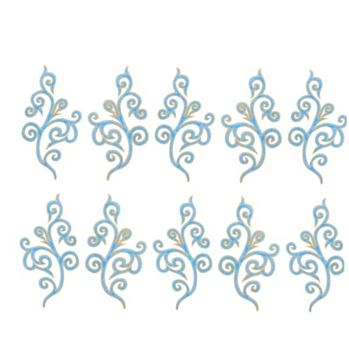 Veemoon 5 Paare Cloud Shaped Embroidered Applique Patches Lake Barocke Stickerei zum Aufbügeln und Nähen Dekoration für Hochzeitskleider Bühnenkostüme Shirt Borders und Diy Kleidung von Veemoon