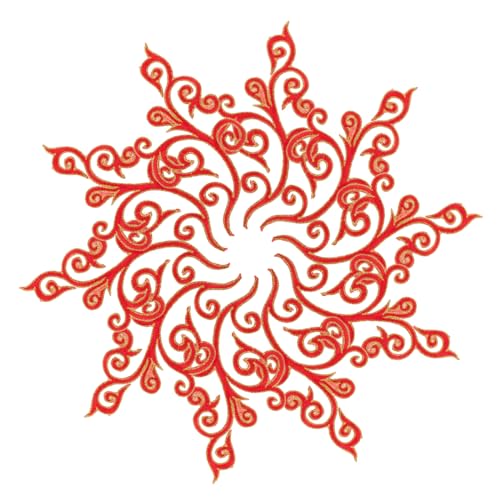Veemoon 5 Paare Gestickter Stoffaufnäher skurrile Blumenbeete bunte Blumenbeete Boho-Blumenbeete Stoffapplikationen Blume Patches zum Aufnähen verzierte Aufnäher Jeansflecken Baumwolle rot von Veemoon