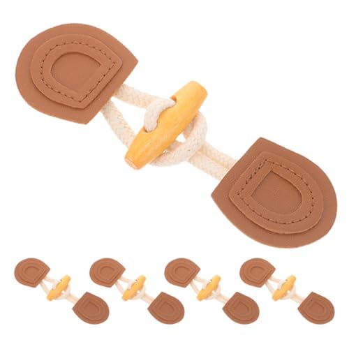 Veemoon 5 Paare Knebelverschlüsse aus Kunstleder Hornknopf Sichere Näh-knebelknöpfe für Wintermäntel Dufflecoats und Strickjacken Stilvolle Braune Verschluss-accessoires Veemoon 5 Paare Knebelverschlüsse aus Kunstleder Hornknopf Sichere Näh-knebelknöpfe für Wintermäntel Dufflecoats und Strickjacken Stilvolle Braune Verschluss-accessoires von Veemoon