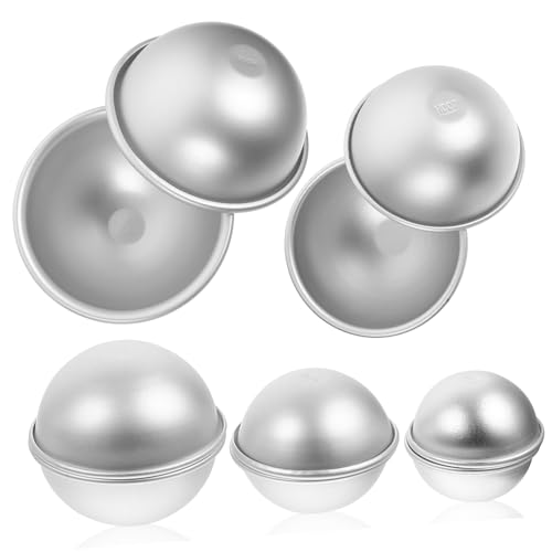 Veemoon 5 Paare Teiliges Aluminiumlegierung Backform Langlebige Runde Kuchen Form Hitzebeständig und Wiederverwendbar Glatte Kanten für Sicheres Backen für DIY Kuchen und Badezusätze von Veemoon