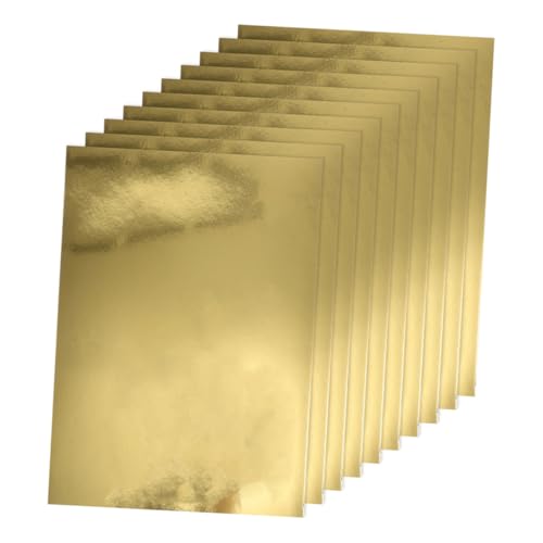 Veemoon 5 Packungen Pack Metallic Spiegel Karton Goldkarton Papier für Diy Basteln Einladungskarten Scrapbooking mit Reflektierender Oberfläche Vielseitig Verwendbar für Origami und von Veemoon