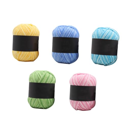 Veemoon 5 Rollen Baumwollgarn häkeln Baumwolle Nähen Gradientengarn klobig Deckengarn Grün Faden vielfältig Stricken Multipack Garnbündel Baumwollgarn zum Häkeln Häkelgarn Handstrickgarn von Veemoon