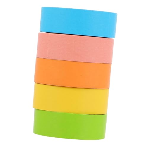 Veemoon 5 Rollen Bunte Washi Tape Klebebänder Dekorative Scrapbooking Sticker Selbstklebend Handreißbar ohne Kleberückstände für DIY Bastelprojekte und Geschenkverpackungen von Veemoon