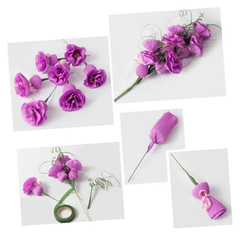 Veemoon 5 Rollen Floristenband Grün Selbstklebendes Klebeband für Blumenbinderei Basteln DIY Mehrzweck Verpackungsband für Künstliche Blumen Stiele Floristik Zubehör für Blumenläden und von Veemoon