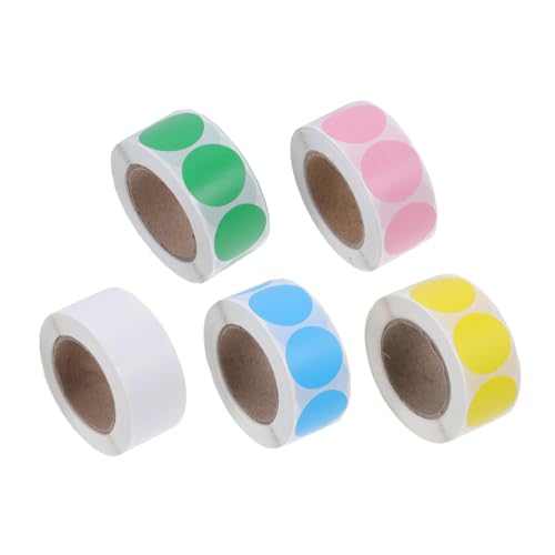 Veemoon 5 Rollen Kleine Selbstklebende Punktetiketten Farbige Etiketten Vielseitig Einsetzbare Runde Labels Ø pro Farben Veemoon 5 Rollen Kleine Selbstklebende Punktetiketten Farbige Etiketten Vielseitig Einsetzbare Runde Labels Ø pro Farben von Veemoon